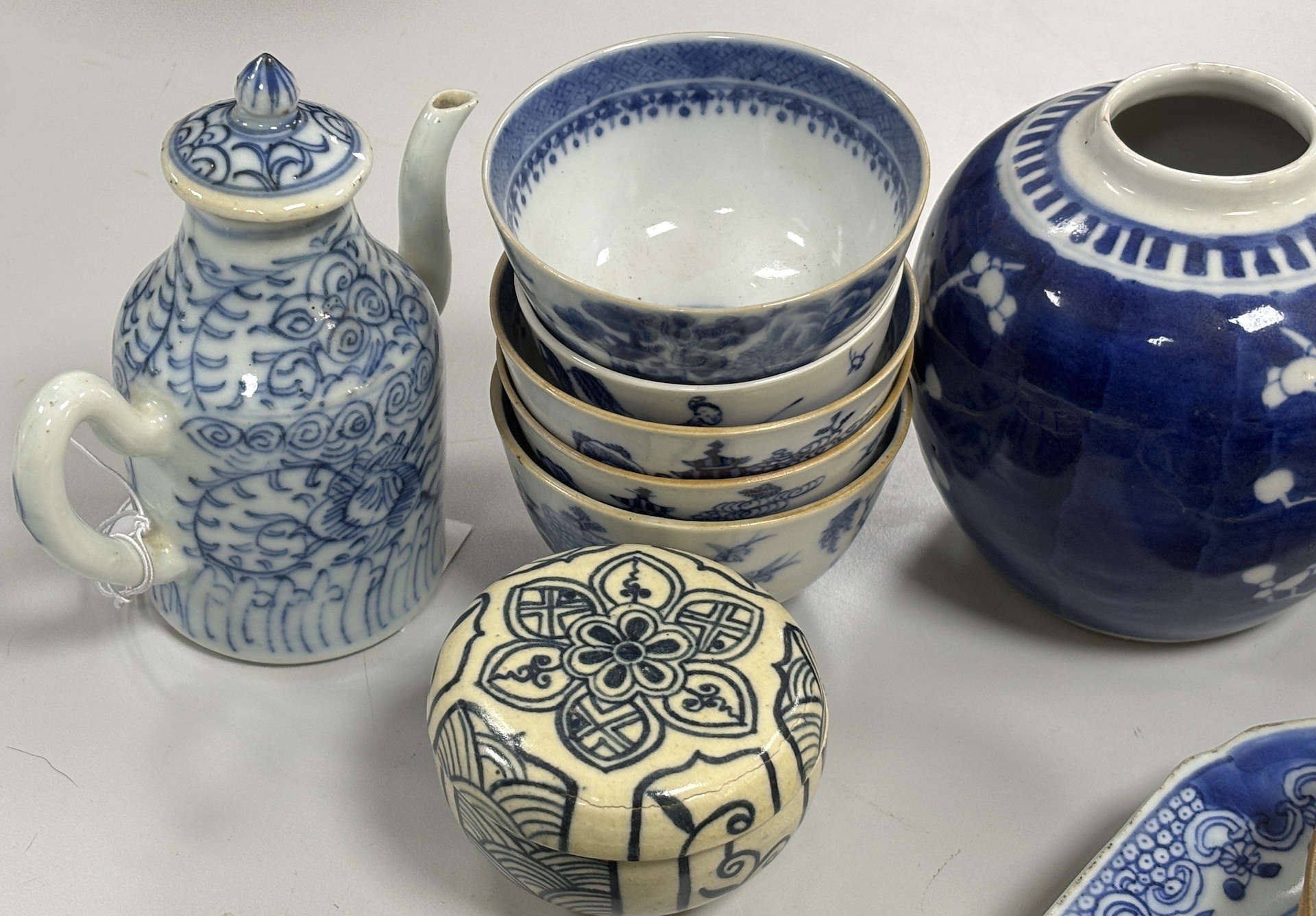 A quantity of Chinese and Annamese blue and white ceramics, 19th century and later